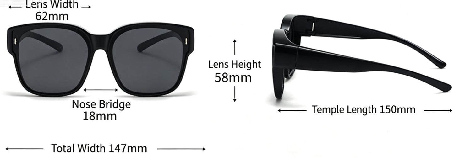 Sur-lunettes polarisées homme