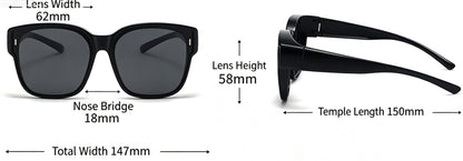 Sur-lunettes polarisées homme